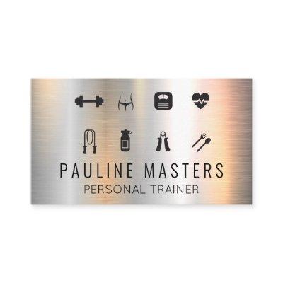 Fitness Icons | Metallic Background Appointment Card