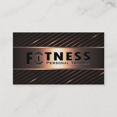 Fitness Personal Trainer Bold Text Dumbbell Logo