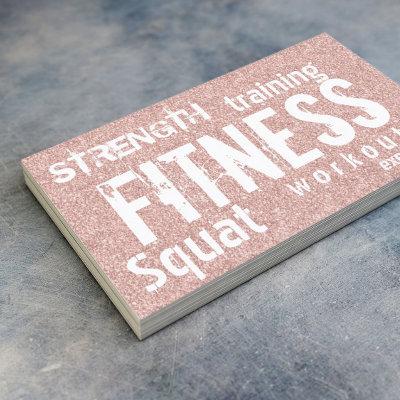 Fitness Personal Trainer Rose Gold Glitter