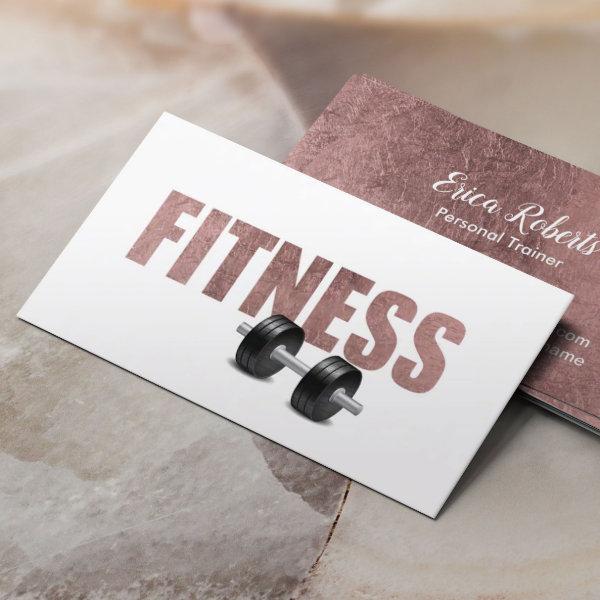 Fitness Personal Trainer Rose Gold Typography