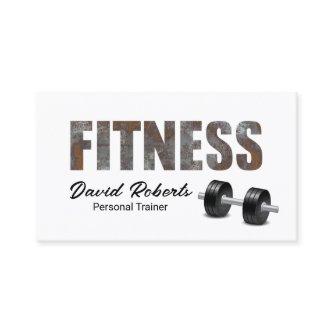 Fitness Personal Trainer Rusty Metal Typography