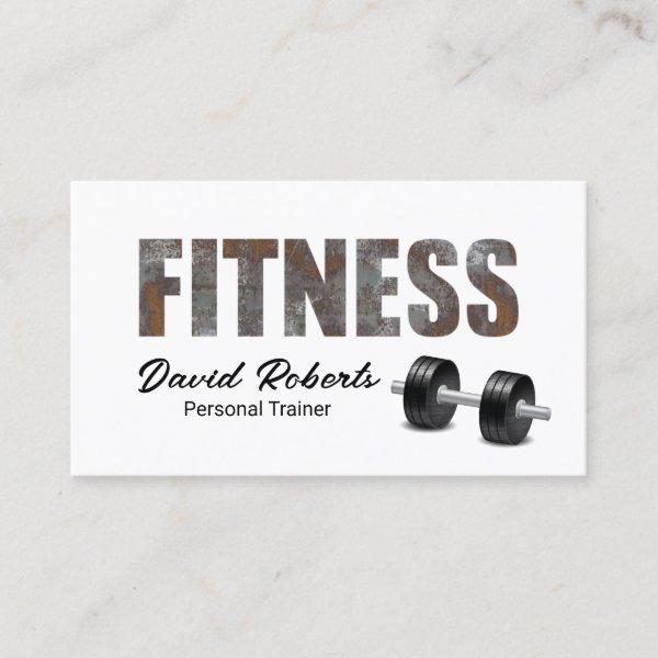 Fitness Personal Trainer Rusty Metal Typography