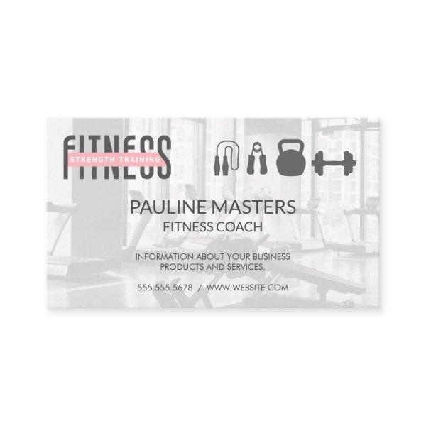 Fitness Strength Training | Gym Equipment Icons Appointment Card