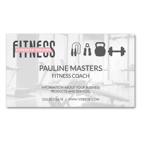 Fitness Strength Training | Gym Equipment Icons  Magnet