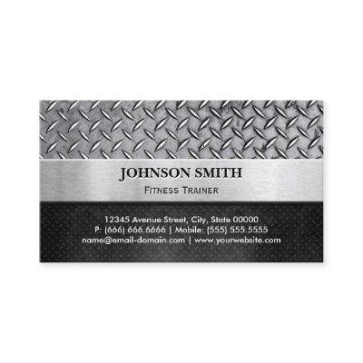 Fitness Trainer - Diamond Metal Plate