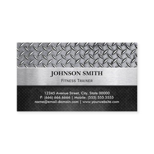 Fitness Trainer - Diamond Metal Plate