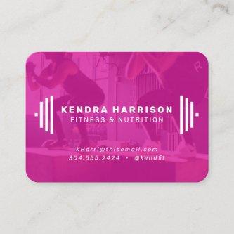 Fitness trainer modern bright pink photo
