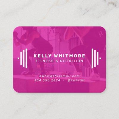 Fitness trainer modern bright pink photo