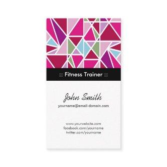 Fitness Trainer Pink Abstract Geometry