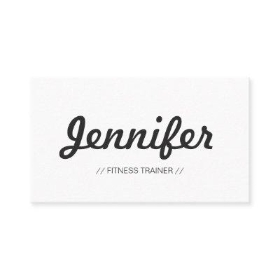 Fitness Trainer - Stylish Simple Concise