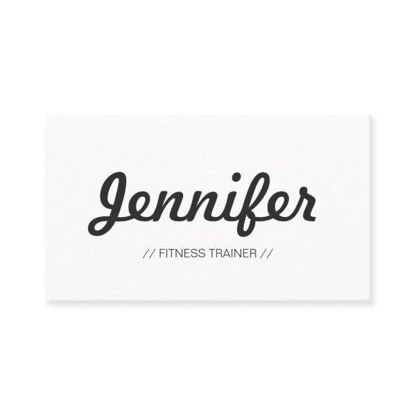 Fitness Trainer - Stylish Simple Concise