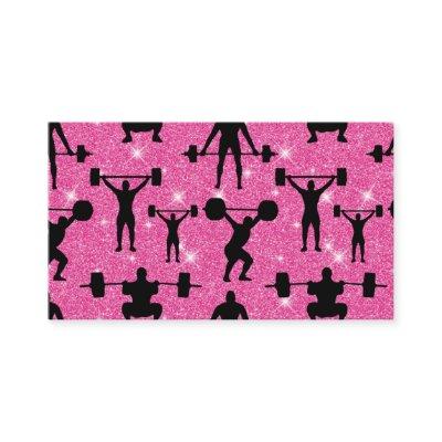 Fitness Workout Gym Sport Pink Glitter