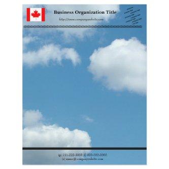 Flag  and logo international business letterhead