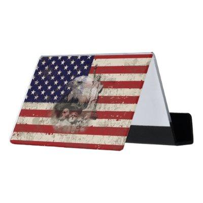 Flag and Symbols of United States ID155 Desk  Holder