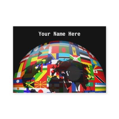 Flag Globe, Your Name Here