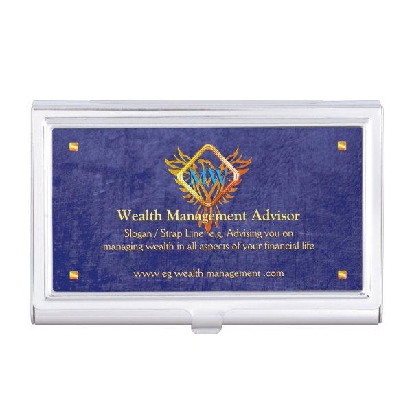 Flame Phoenix, blue leather-look, Wealth Advisor  Case