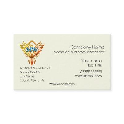 Flame Phoenix Rising logo with your initials
