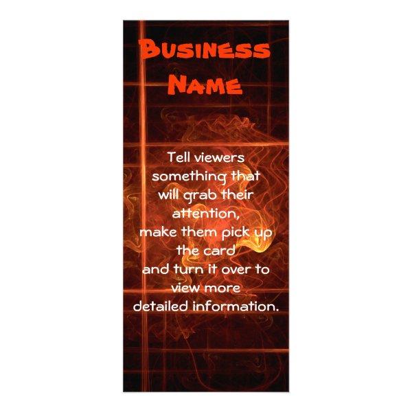 Flames Over Black Rack Card
