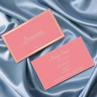 Flamingo Pink with Pretty Gold Frame Print
