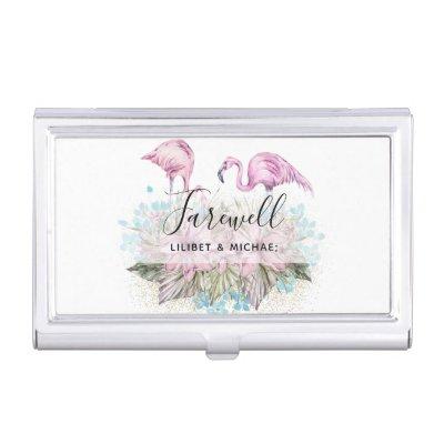Flamingos Farewell Goodbye Bon Voyage Gift Friends  Case