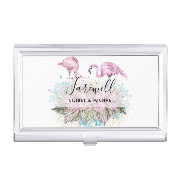 Flamingos Farewell Goodbye Bon Voyage Gift Friends  Case