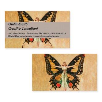 Flapper Butterfly Flying Woman Illustration