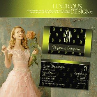 Flashy Black and Yellow with Initials Professional