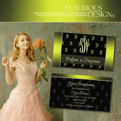 Flashy Black and Yellow with Monogram Professional