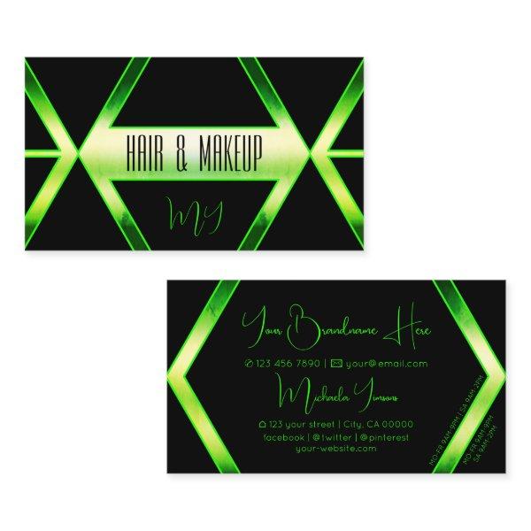 Flashy Black Shimmery Green with Monogram Stylish