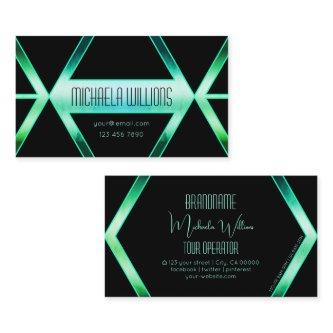 Flashy Black Shimmery Teal Patterned Eye Catcher