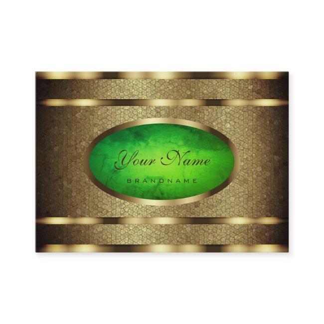 Flashy Golden Snake Pattern Effect Green Marble
