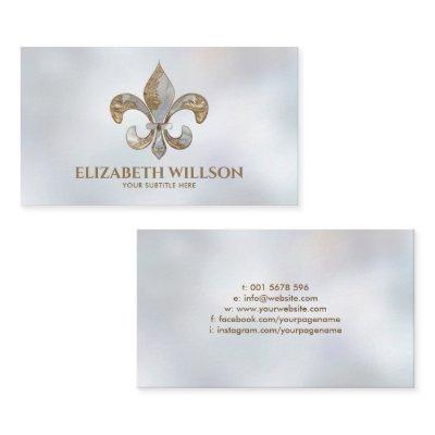 Fleur-de-lis Ornament Pearl and gold