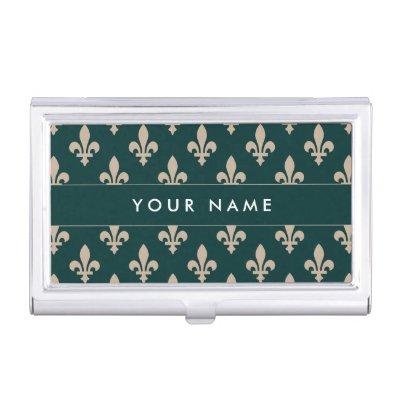Fleur de Lis Pattern, French, Royal, Cream, Green  Case