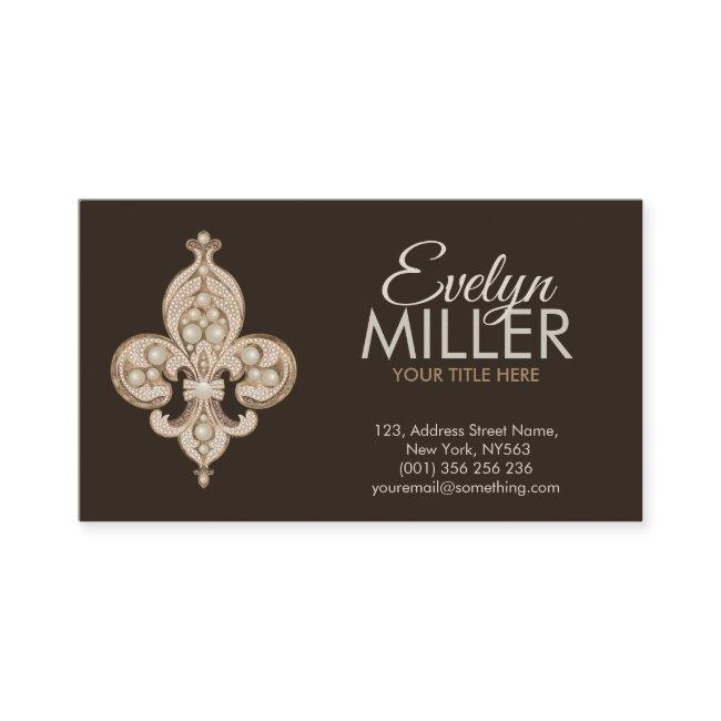Fleur-de-lis Pearl and Gold Ornament