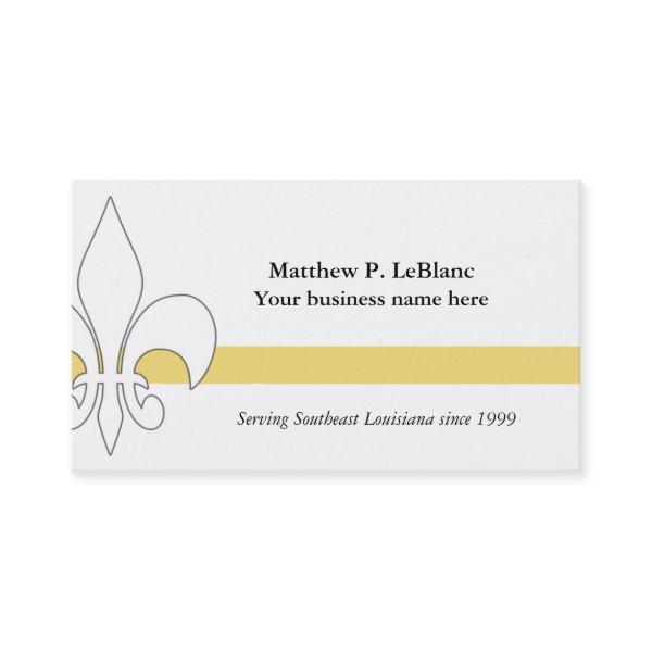 Fleur de Lis Yellow Stripe