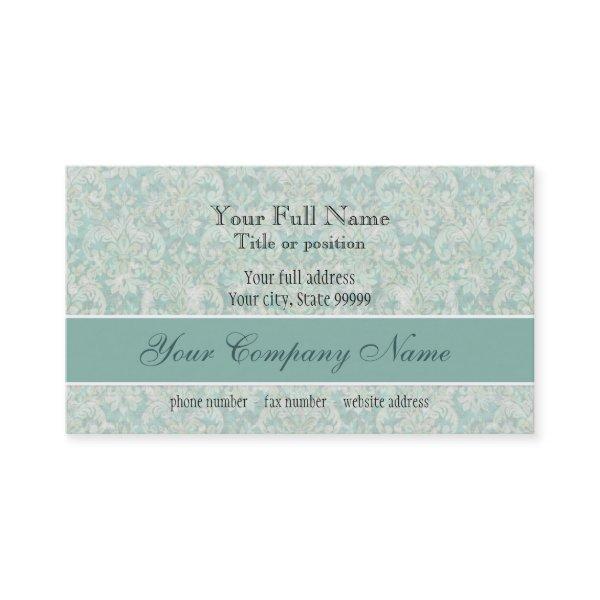 Fleur di Lys Damask Slate Blue
