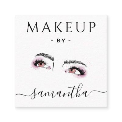 Flirty Eyes Illustration Cute Girly Makeup Artist  Square