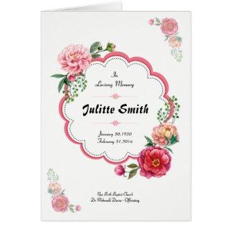 Floal Funeral Program Template