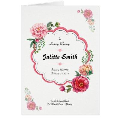 Floal Funeral Program Template