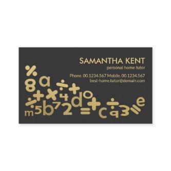 Floating Gold Math Symbols Alphabets Home Tutor