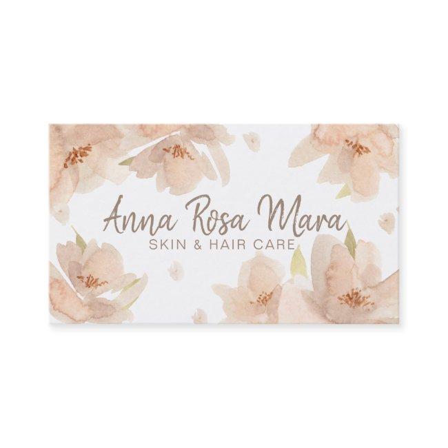 *~* Floral Abstract Beige Peach Soft Watercolor