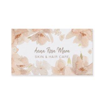 *~* Floral Abstract Peach Beige Soft Watercolor