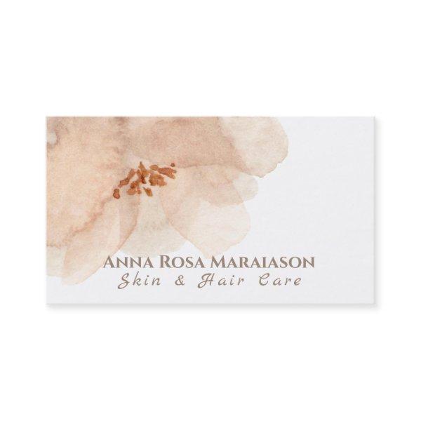 *~* Floral Abstract Soft Peach Beige Watercolor