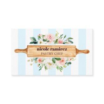 Floral Bakery Rolling Pin Patisserie striped