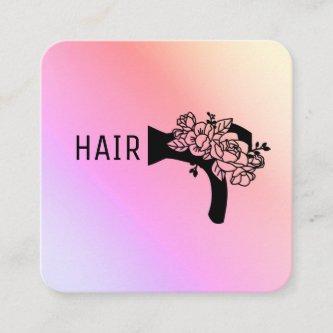 *~* Floral Blow Hair Dryer Flower Pastel Ombre AP6 Square