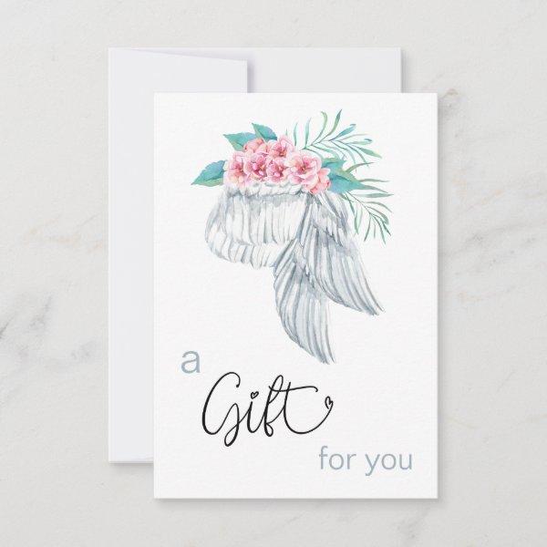 *~*  Floral Bouquet Angel Wing Gift Certificate