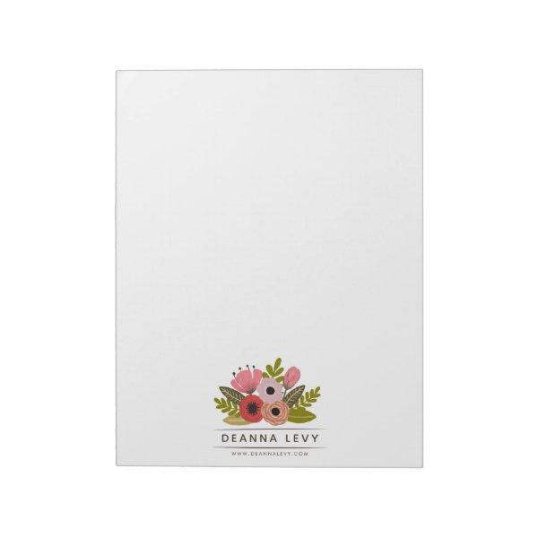 Floral Bouquet Personalized Business Notepad