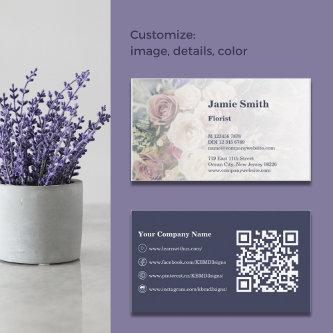 Floral Branding Custom Photo QR Code