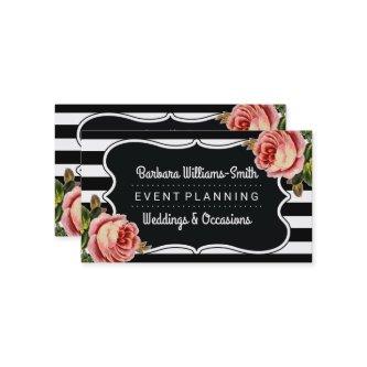 Floral BW Brackets | Stripes Event Planning