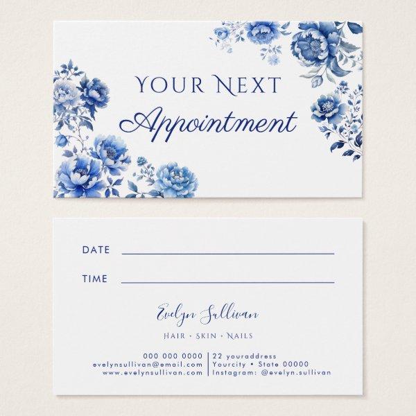 Floral chinoiserie appointment card